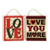 Valentine Burlap Prints with Rope Handles (48 Units Included)