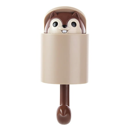 

Ovzne Squirrel Wall Hook Glue Household Cartoon Cute Hanger Key Umbrella Clearance