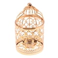 thumbnail image 1 of Candelabro galvanizado con diseño de flores ahuecadas, 3,15 x A-Rose Gold, 1 of 9
