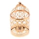 thumbnail image 1 of Portavelas decorativo de metal con diseño floral calado para velas pequeñas. A-Rose Gold, 1 of 9