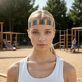 thumbnail image 2 of Unique Bargains 1 Pc Non Slip Headband Tie-dye Headband for Sport Orange Colorful, 2 of 6