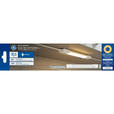 UKLL-LED Undercabinet Light Fixture, Linkable Integrated Plug-In Fixture, Warm White, 12in (1 Pack)