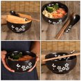 thumbnail image 3 of 1 juego de cuencos de cerámica para fideos instantáneos de estilo japonés, cuenco para sopa, 3 of 6