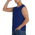 thumbnail image 3 of Gaeub Navy Blue Men's Sleeveless Muscle Shirts Workout Tank Tops, Odor Protection and Comfortable - XX-Large, 3 of 8