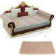 thumbnail image 2 of Cat Scratcher Couch Shape - Interactive Paw Exercise Toy Big Corrugated Cardboard Cat Bed with Mat,Pet Products ShopWise Round, 2 of 9