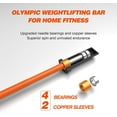 thumbnail image 4 of Home Gym Equipment Olympic Barbell Bar, 4Ft Solid Chrome Weight Bar with Bearings, 400Lbs Capacity Weightlifting Bar for Home Gym Workout Strength Training Squat, Suitable for 2-Inch Plates,Fitness E, 4 of 5