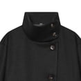 thumbnail image 6 of Kezqiaxn Women's Coats Fashion Long Sleeve Button Stand Collar Winter Loose Casual Jacket Lounge Outwear Cute Clothes Black M, 6 of 6