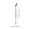 thumbnail image 2 of FRCOLOR 5pcs Soft Rubber Tip Tweezers Tweezers Curved Tweezers Rubber Straight Flat Tip Long Bent Tweezers For Crafts Stamps Beads Jewelry Tools, 2 of 8