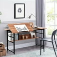 thumbnail image 2 of Gymax 55'' Ordinateur Bureau Bureau Bureau de Rédaction Table à Dessin avec Table Inclinable, 2 of 10
