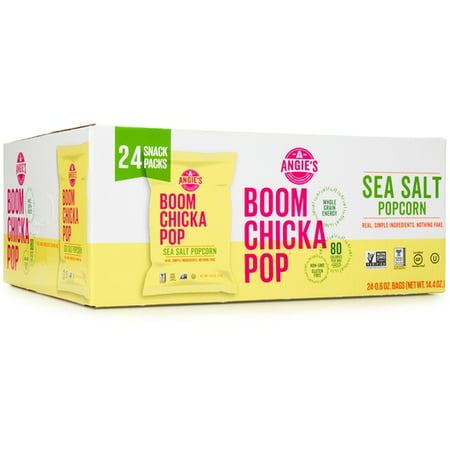 Angie's BoomChickaPop Sea Salt Popcorn, 0.6 Oz, 24 (Best Salt For Popcorn)