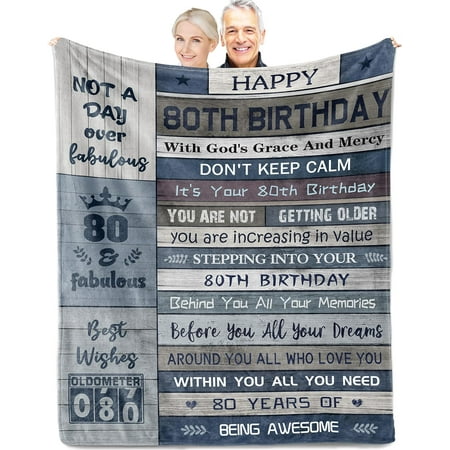 80th Birthday Gifts for Women Men 80th Birthday Decorations for Women Men Best 80th Birthday Gifts Best Gifts for 80 Year Old 1943 80 Year Old Birthday Gifts Blanket 50 x60