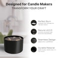 thumbnail image 3 of Latas para velas True Candle, paquete de 24, 8 oz, negro mate, 3 of 6
