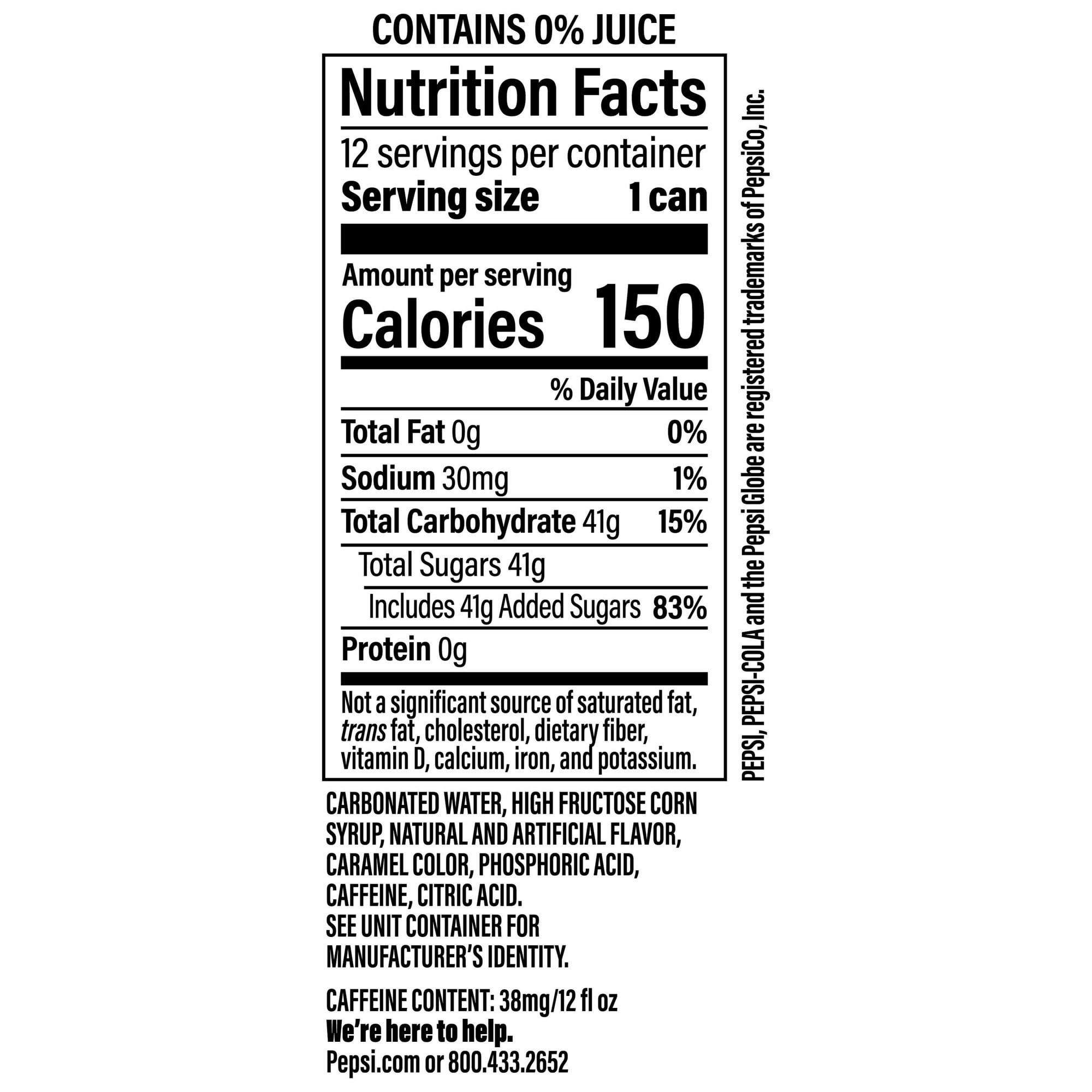 Pepsi Soda Wild Cherry And Cream 12 fl oz, 12 Count Cans