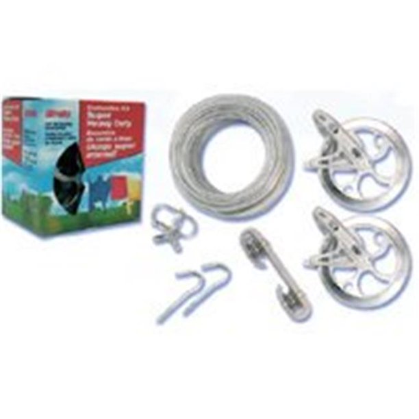 Strata BenMor CS79180 Super Heavy Duty Clothesline Kit, Galvanized Steel Cable