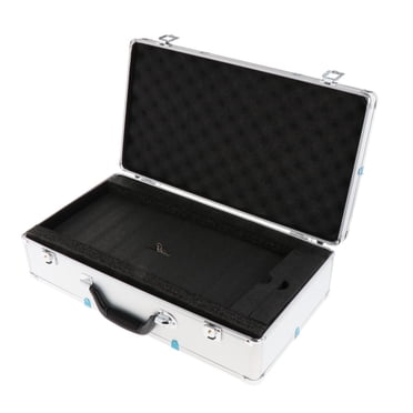 Bunblic Microphone Carry Case Mic Case Hard Control Room Stage Instrument Box Foam Case Singing Mic Carrying Case Hard Shell Mic Case 51x27x14cm argent