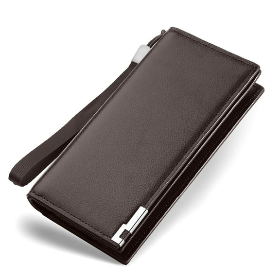 TAPKING Brown Wallet for Men Slim, Genuine Leather Minimalist Mens Wallet RFID Blocking Credit Card Holder