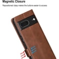 thumbnail image 5 of Case for Google Pixel 7 (Not for 7 Pro) Wallet Flip Cover [RFID Blocking] [3 Card Holder 1 Money Pocket] [Magnetic Closure] [Stand Kickstand] PU Leather Folio Phone Case for Pixel 7 - Brown, 5 of 7