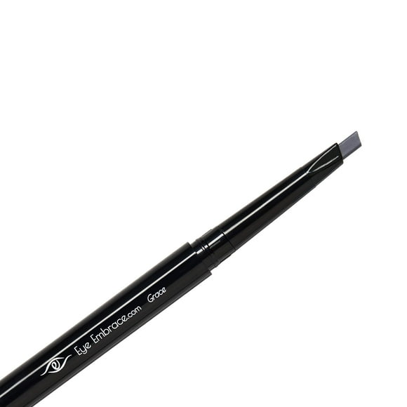 Eye Embrace grace: Medium gray Eyebrow Pencil - Waterproof, Double-Ended Automatic Angled Tip Spoolie Brush, cruelty-Free