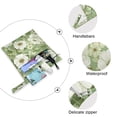 thumbnail image 4 of 2 Pack Wet Dry Bags,Soft Green Floral Seamless Waterproof Reusable Dual Zipper Bags for Swimwear, Gym Clothes, Toiletries, Baby Diapers, 4 of 8