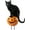 A, variant on Halloween Decorations Outdoor, Black Cat Yard Sign Stakes with Pumpkin, Metal Black Cat Garden Decor for Yard Lawn Outdoor Party Ornaments 11 Inch (C)
