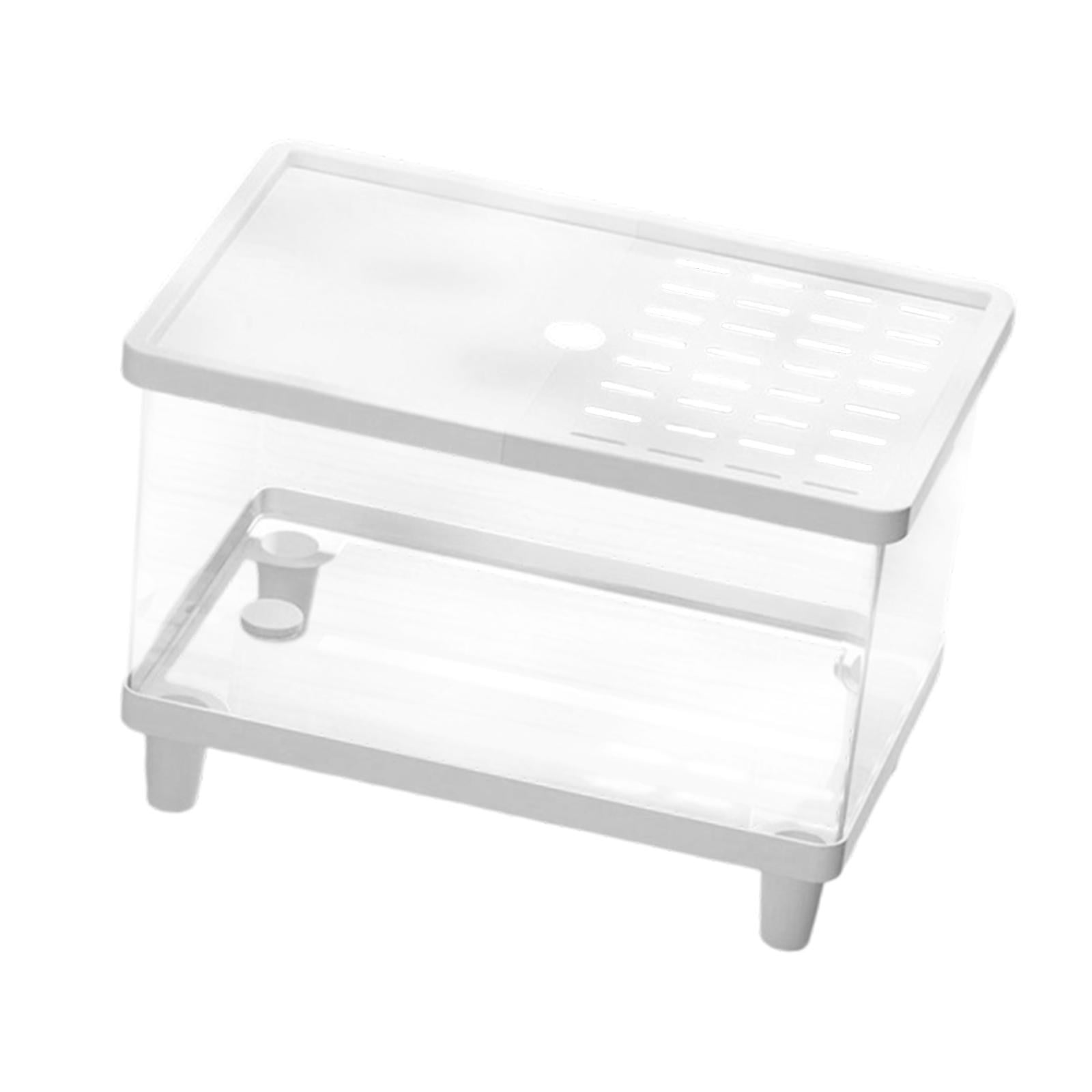 balikha Mini Reptile Terrarium Habitat Container Top Ventilation Clear Full View Small Lizard Tank Snake Enclosure for Turtles Snails 30cmx19.5cmx21cm