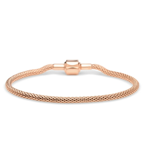 BERING Artic Symphony Collection Mesh 170mm Bracelet & Charm Rosegold 613-30-170