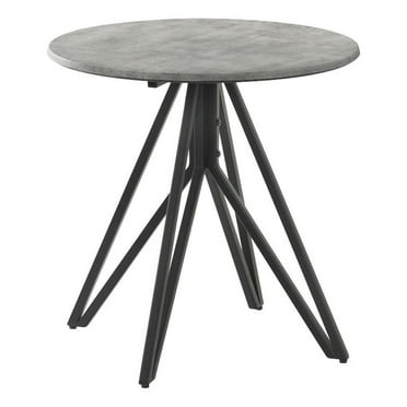 Coaster Co. of America Hadi Round End Table With Hairpin Legs Cement And Gunmetal