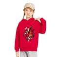 thumbnail image 3 of FAIOROI Infant 2T Red Kids Hoodie - 100% Polyester Tiger-Claw Print, Durable Quick-Dry Hooded Sweatshirt for 2-8 Years Old, 3 of 5