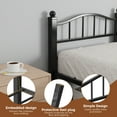 thumbnail image 6 of Metal Twin Size Bed Frame, Noise-Free Design & Underbed Storage Heavy Duty Bed Frames with Headboard No Box Spring Needed/Tool-Free Assembly, 6 of 9
