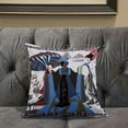thumbnail image 5 of Amrita Sen Three Women Indoor/Outdoor Pillow with Removable Cover in White Blue Brown18x18, 5 of 5