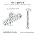 thumbnail image 5 of Rosec Jewels Pear Lab Grown Diamond Designer Teardrop Engagement Ring, 0.6 Ct, EF-VS Grade, 925 Sterling Silver, US 4.00, 5 of 8