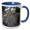 Blue/White, variant on 3drose, Lichen on Boulders in the Mountains with Moss and a Barren Tree, 11oz Two-tone Green Mug