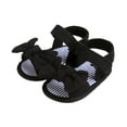 thumbnail image 2 of Jxzom Newborn Baby Girls Summer Shoes Bowknot Sandals Cute Princess Sandals Flat Shoes 0-18 Months, 2 of 6