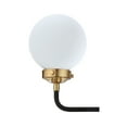 thumbnail image 6 of JONATHAN Y Caleb 22" 3-Light Contemporary Transitional Iron/Glass LED Vanity Light, Brass Gold/Black/White, 6 of 7