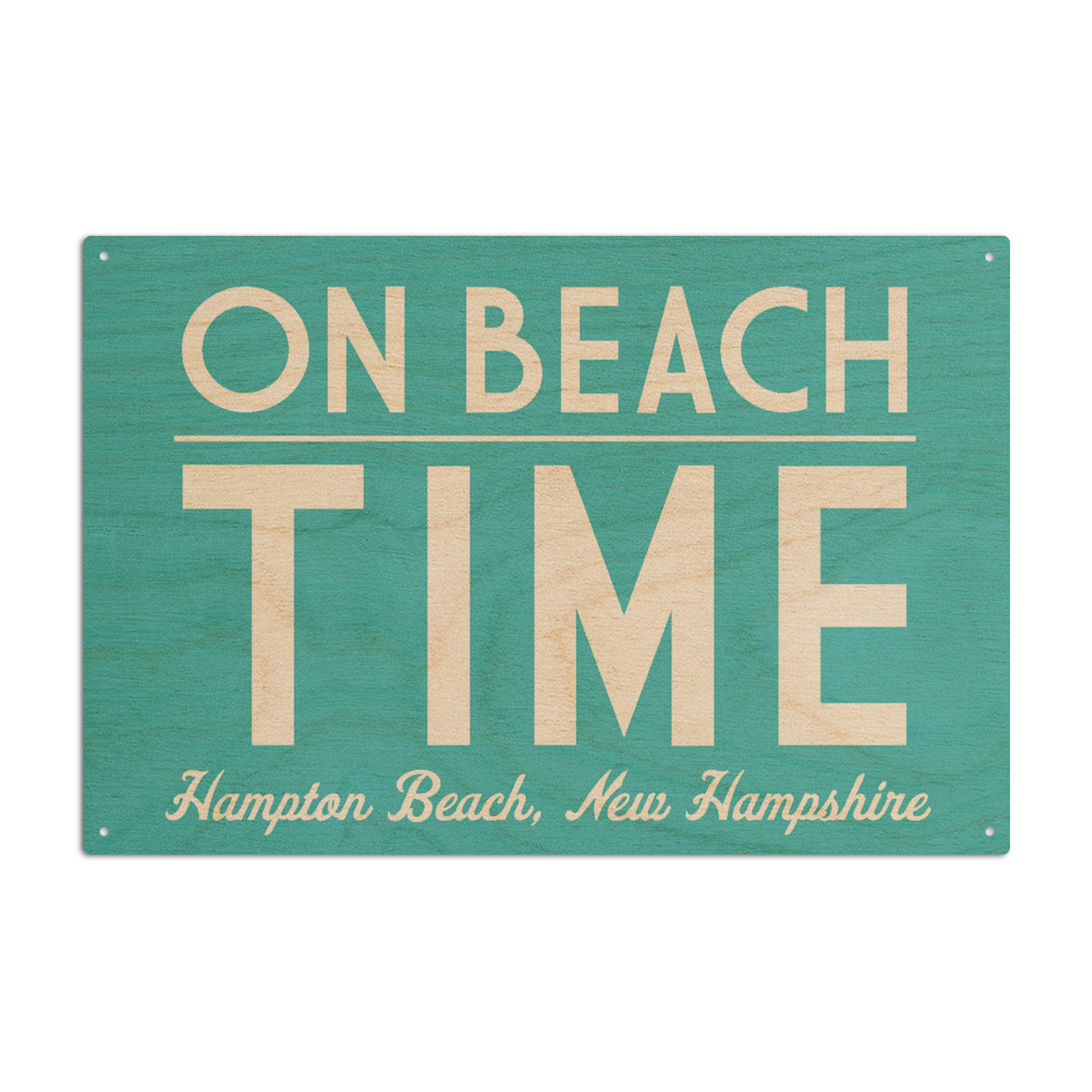 Hampton Beach, New Hampshire, On Beach Time, Simply Said Birch Wood