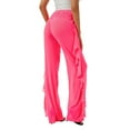 thumbnail image 3 of Mxiqqpltky Women Mesh Sheer Ruffle Cover Up Pants, 3 of 8