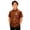 Brown, variant on Boys Novelty Print Short Sleeve Button Down Hawaiian Shirt