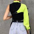 thumbnail image 4 of Top reflectante, botones irregulares personalizados de mochila, camiseta con serpentinas de manga larga, 4 of 5