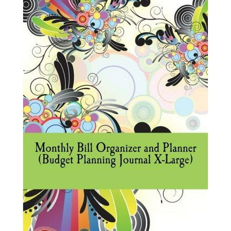 monthly bill organizer and planner budget planning journal x large
