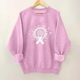 thumbnail image 3 of Scyoekwg Breast Cancer Awareness Sweatshirts for Women Long Sleeve Crewneck Sweatshirt Pink Ribbon Shirts Graphic Pullover Tops (Z_Pink,M), 3 of 4