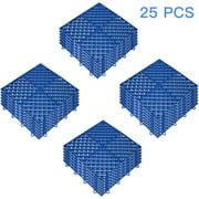 VEVOR Drainage Tiles Interlocking 25 pcs, Plastic Tiles 12x12x0.5 inches, Deck Tiles Outdoor Interlocking Tiles, Deck Flooring for Pool Shower Bathroom Deck Patio Garage (Blue)