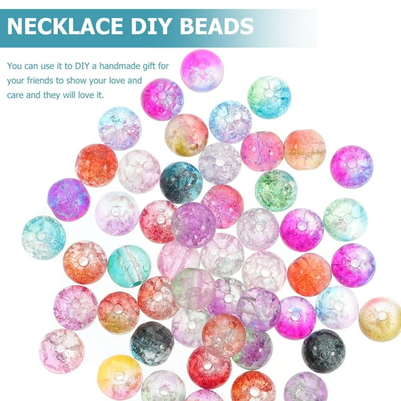 HAMPPLIES 150Pcs Glass Beads for Jewelry Making Bulk Glass Beads Craft Supplies Assorted Color