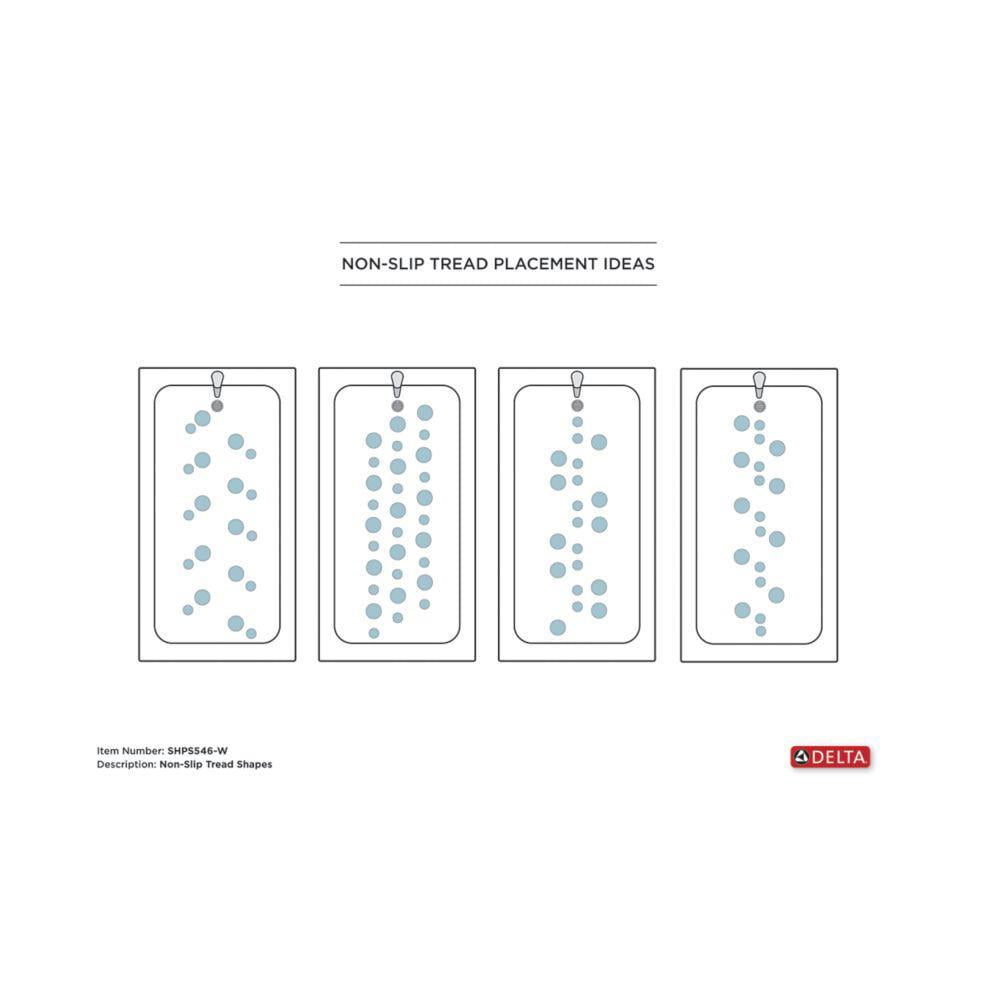 Non Slip Tread Shapes in White (10-Pack)