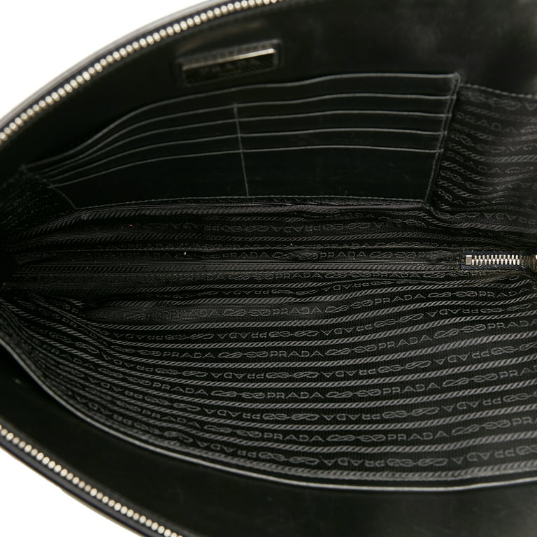 Prada Saffiano Zip Around Portfolio Clutch Bag