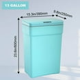 thumbnail image 7 of 13 Gallon Kitchen Trash Can Automatic Garbage Can with Touch-Free & Motion Sensor, Anti-Fingerprint Plastic Trash Bin for Home Office, Blue, 7 of 7