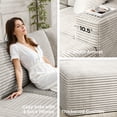thumbnail image 5 of 137" U-Shaped Sectional Sofa with Chaise, Modular Cloud Sectional Couch with Deep Seat for Living Room, Modern Boneless Couch with Back Cushion, Pillow, Ottoman, No Assembly Required, Corduroy Fabric, 5 of 15