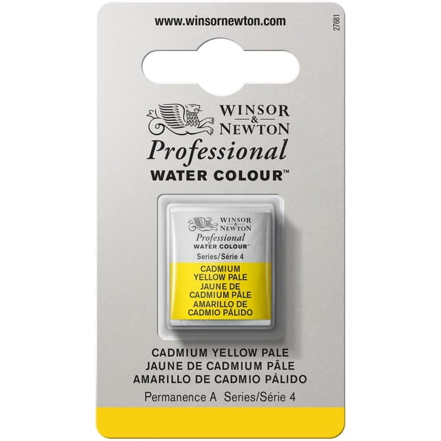 Pintura Acuarela Profesional Winsor & Newton Media Pastilla Amarillo Cadmio Pálido