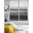 thumbnail image 4 of Black White Ombre Semi Sheer Curtains 72 Inch Length 2 Panels Set, Vintage Minimalism Abstract Stripes Sheer Kitchen Curtain Privacy Voile Window Curtain for Living Room Bedroom Rod Pocket Drapes, 4 of 7