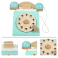 thumbnail image 3 of POINTERTECK 1Pc Children Play Home Appliance Simulation Wooden Telephone Toy for Kids, 3 of 6
