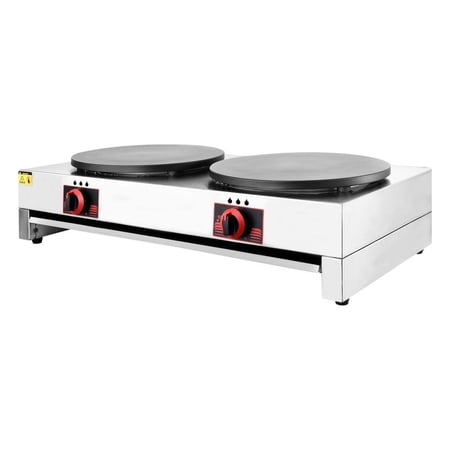 ZHAO Crepe Maker Machine Electric Griddle Batter Non-Stick Grill Machine Pancake Maker Pancake Making Machine Double-Head Pancake Machine Crepes Griddle for Canteens Restaurants intelligent